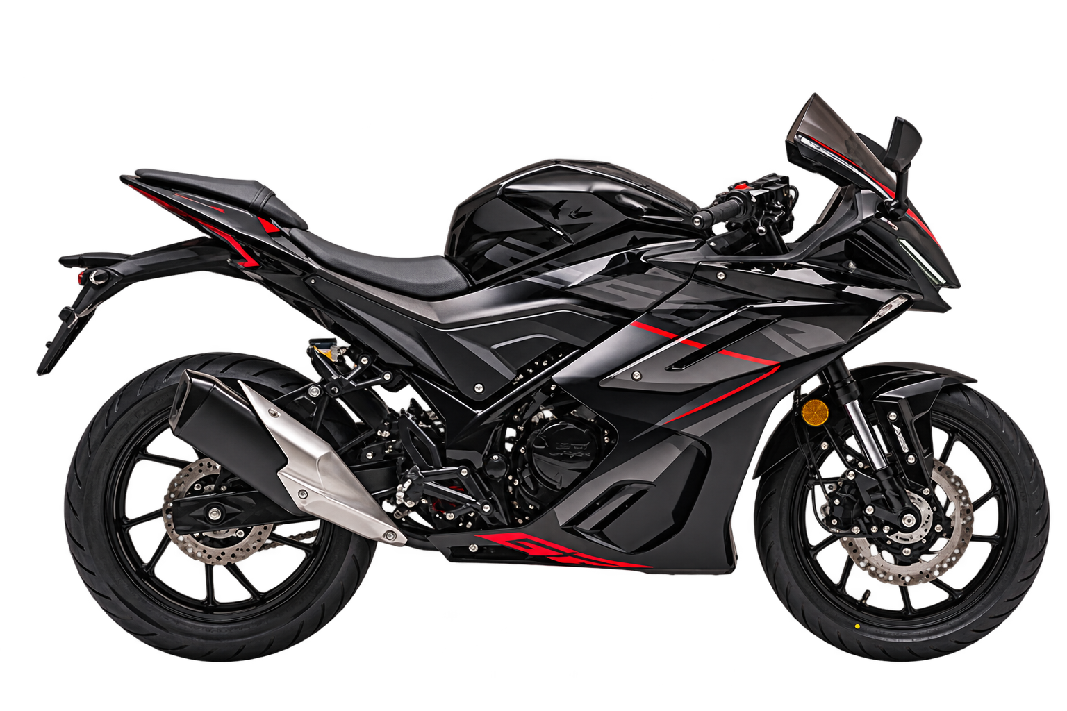 Grey and black Royal Power sport motorcycle